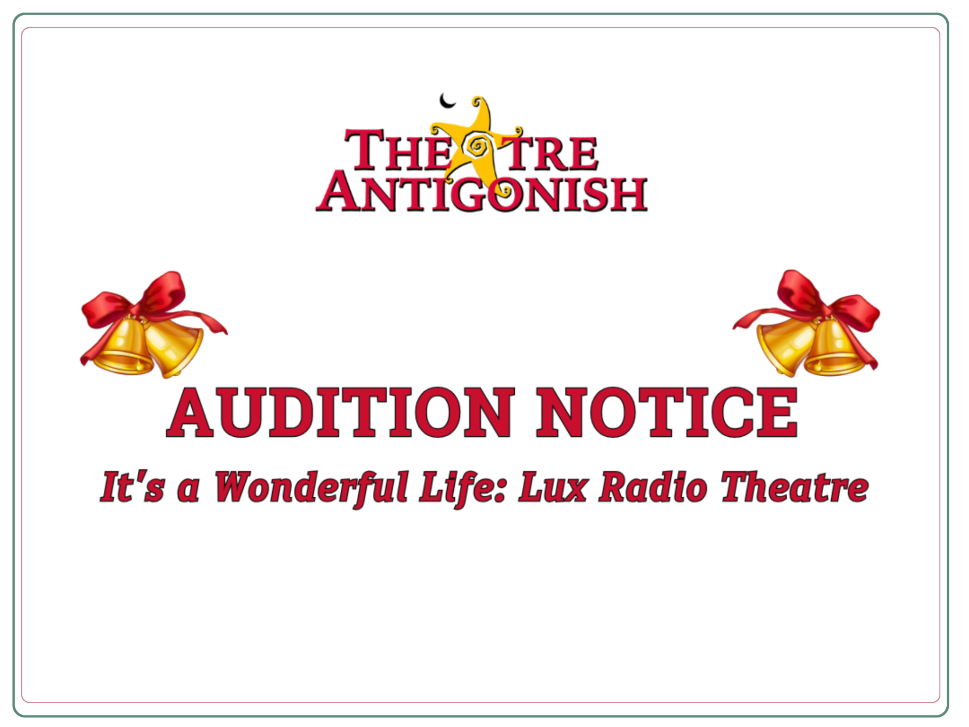 Community Auditions for 'It's a Wonderful Life: Lux Radio Theatre'