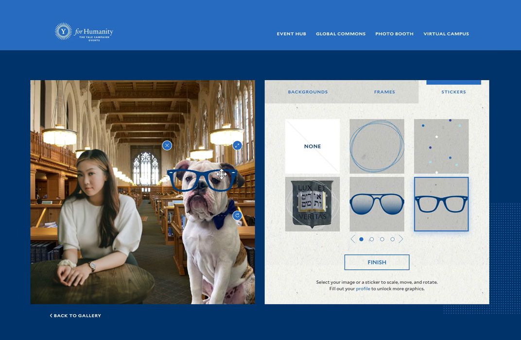 Custom event photobooth - Yale University