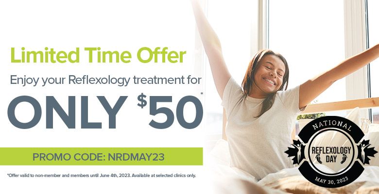National Reflexology Day - Only $50 for a reflexology booking when you use code NRDMAY23