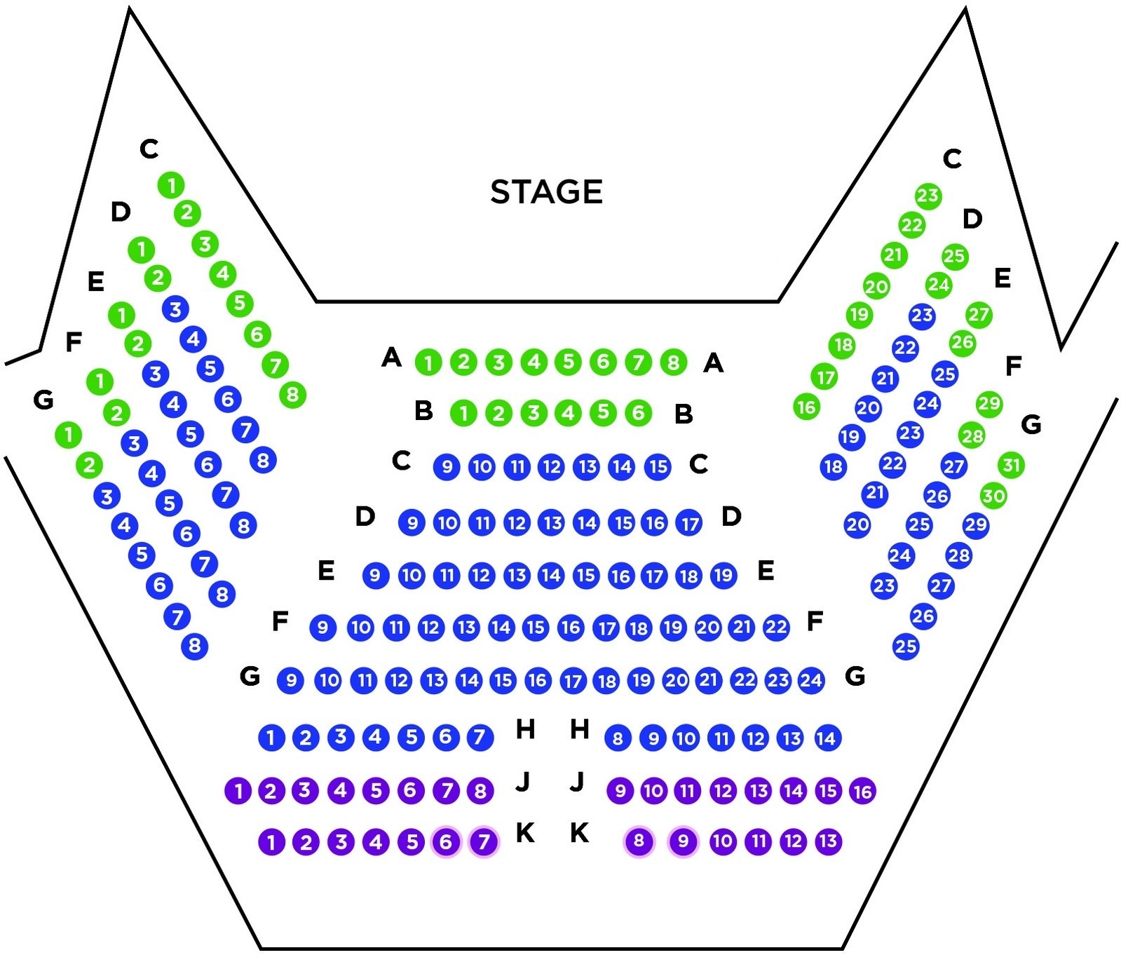 Scotiabank Stage Seat Map