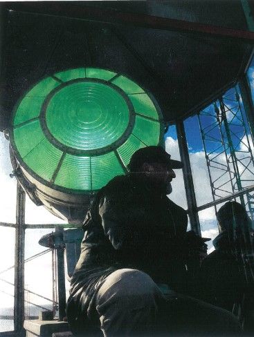 Rip Irwin in the lantern room of Sambro Island Lighthouse Photo credit: Chris Mills