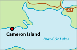 cameron island lighthouse map locator