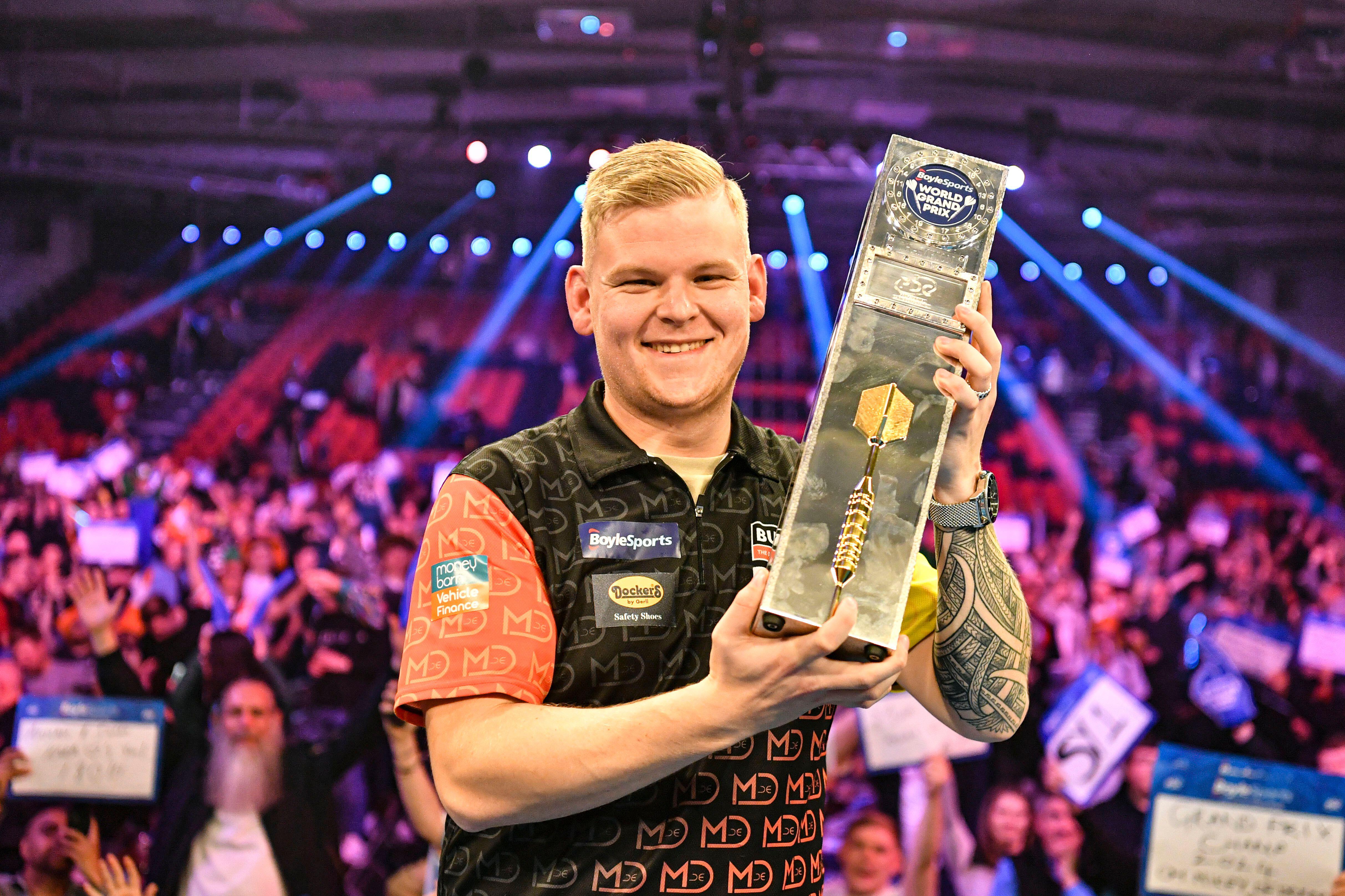 Mike De Decker stunned Luke Humphries to win the World Grand Prix final (Alamy)