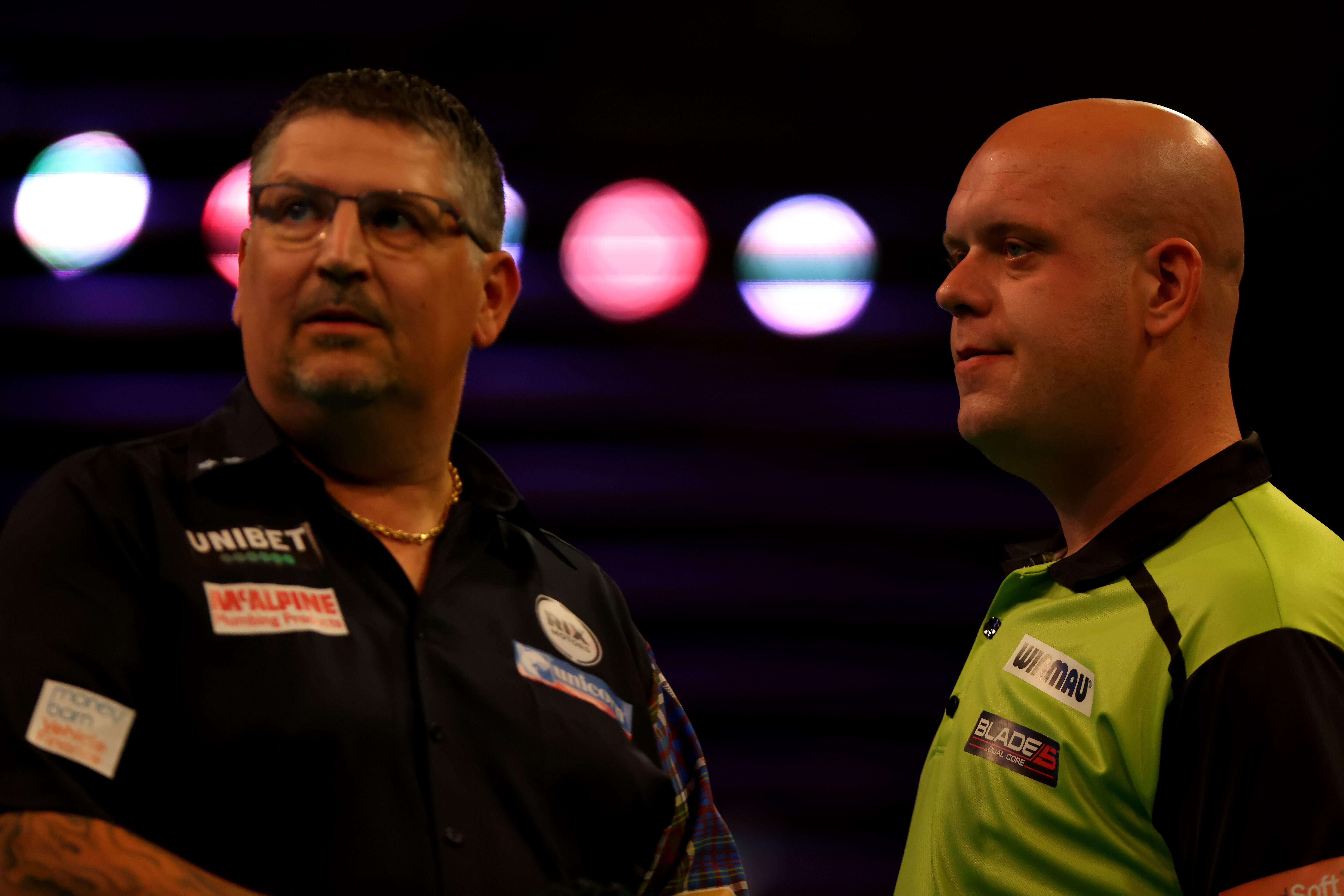 Gary Anderson and Michael van Gerwen are battling to emerge through the bottom half (Alamy)