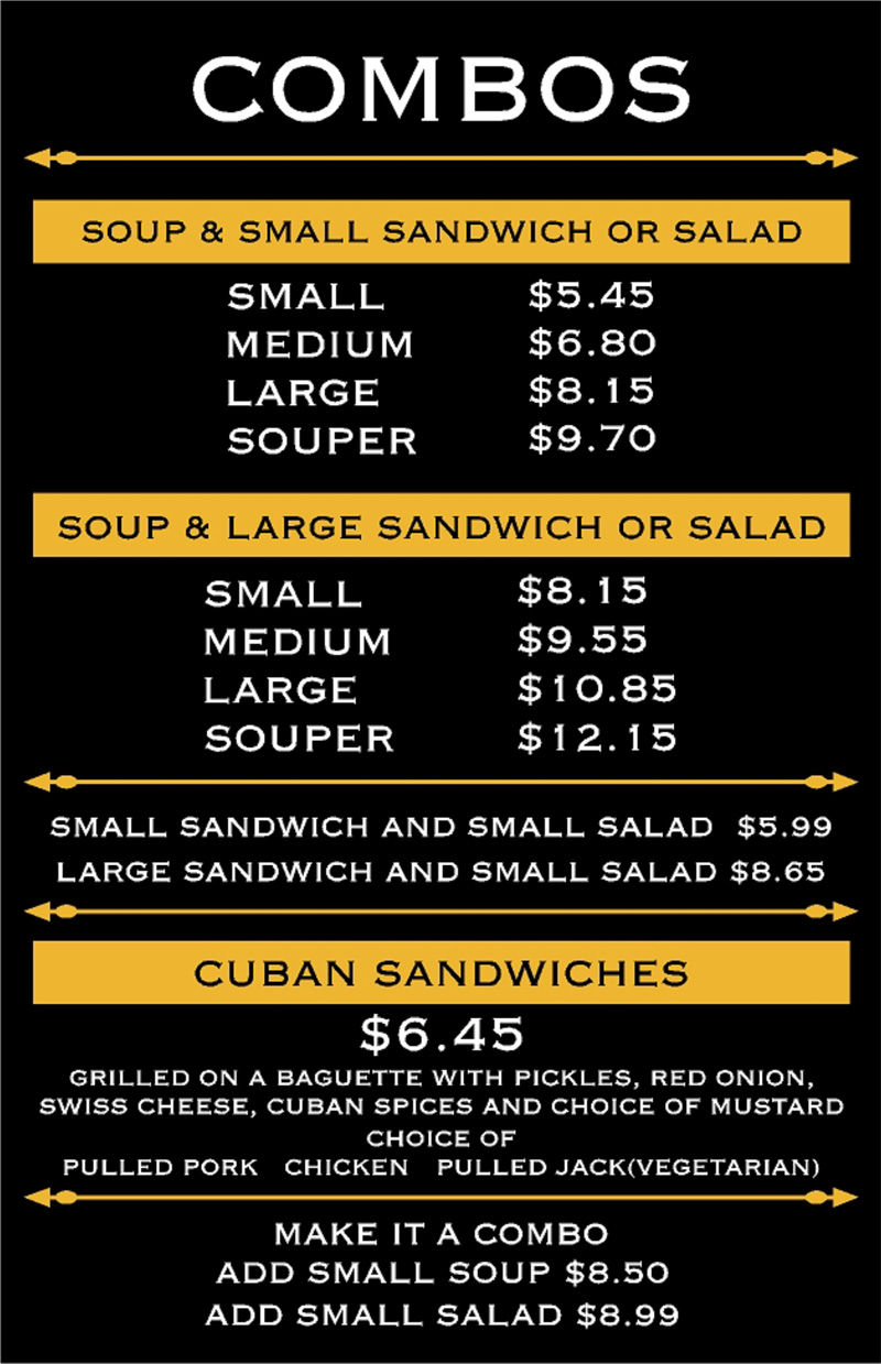 Our menu of fresh soups, sandwiches and more Piping Kettle Soup Co.